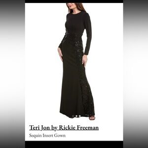 Elegant Black Sequin detail gown